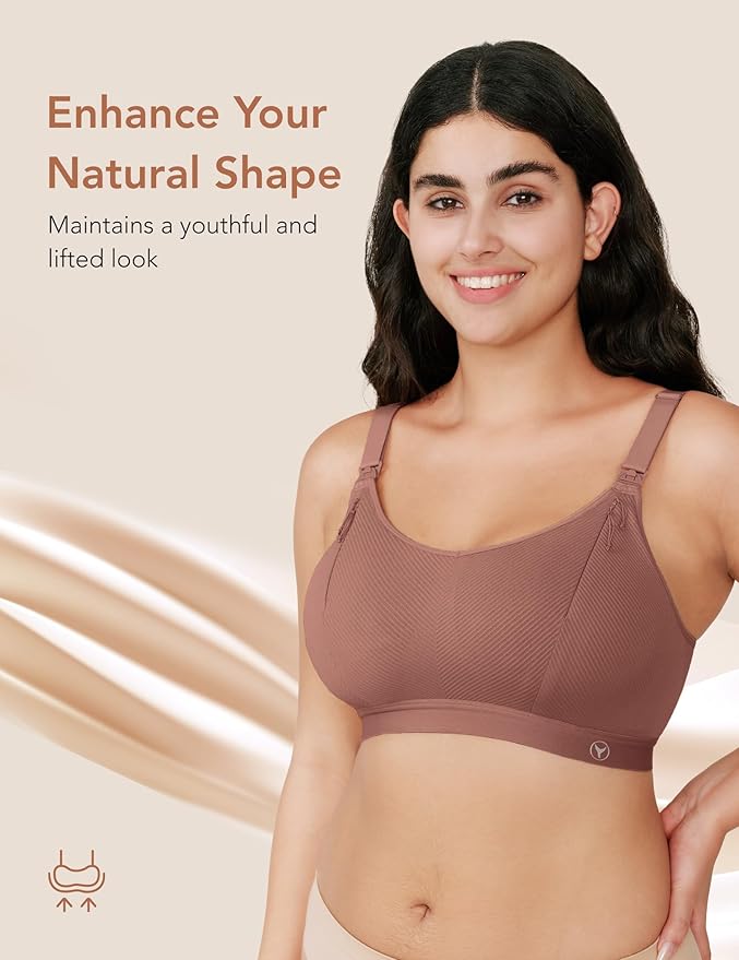 Pumping Bra Hands Free Zip Opening Seamless Nursing Bras - Image 5