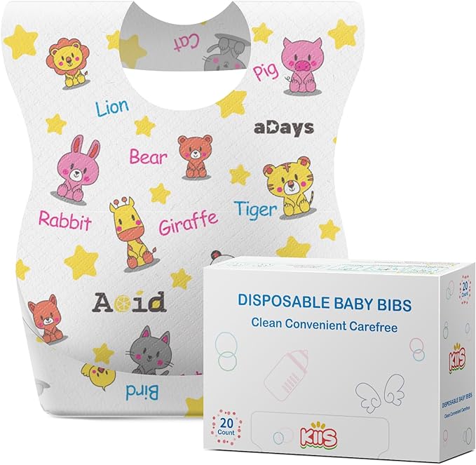 KIIS Disposable Baby Bibs for Baby Boys and Girls by KIIS