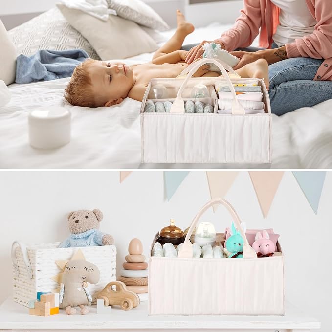 Ripeng 2 Pcs Large Baby Diaper Caddy Organizer - Image 2