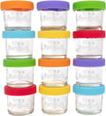 WeeSprout Glass Baby Food Storage Jars w/Lids Snack, Reusable Small Containers by WeeSprout