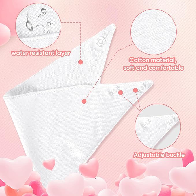 NACHLYNN 165 Pcs White Baby Bibs Baby Shower Games Set Including 36 Blank Baby - Image 3