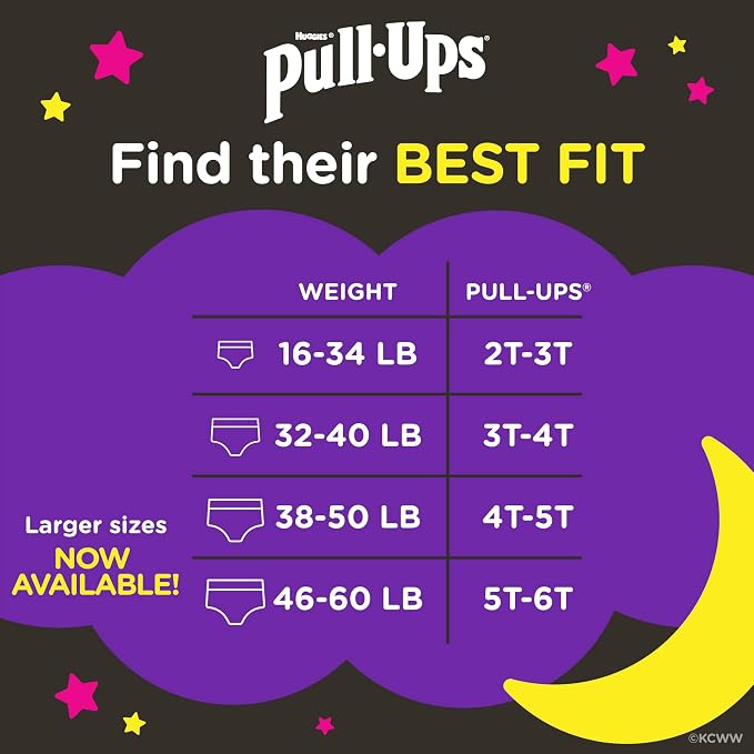 Pull-Ups Girls' Nighttime Potty Training Pants, Training Underwear, 68 Ct - Image 2