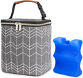Breast Milk Cooler Bag with Ice Pack Fits 4 Baby Bottles Up to 9 Ounce by BABEYER