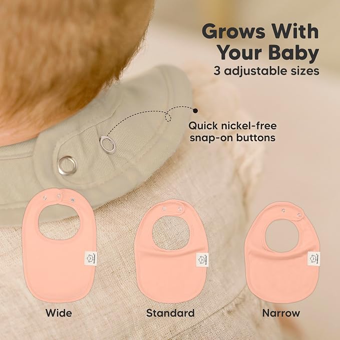 8-Pack Organic Baby Bibs for Boys, Girls - Image 4