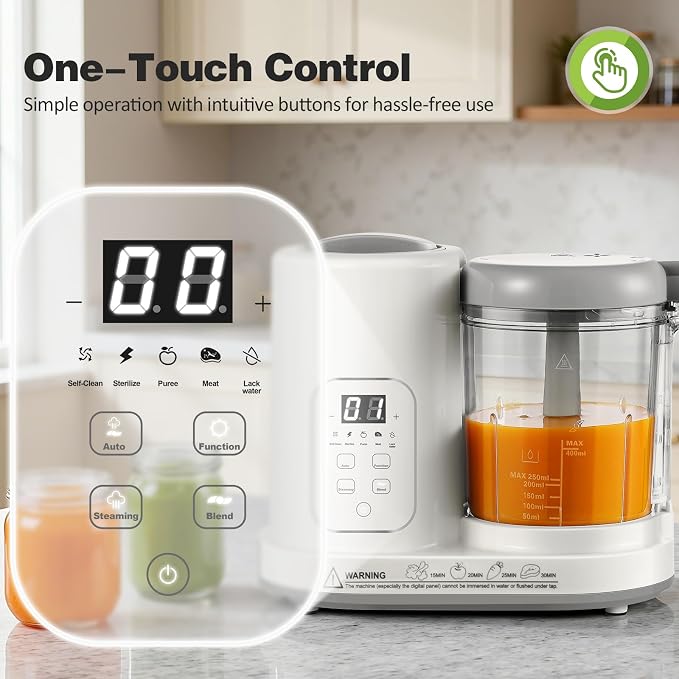 Baby Food Maker Pro Steamer Blender: 4 in 1 Auto Steam Blend and Puree Maker - Image 4