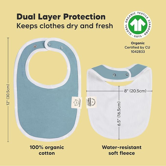8-Pack Organic Baby Bibs for Boys, Girls - Image 3
