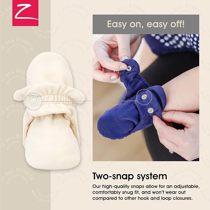 Zutano Organic Baby Booties Newborn Infant, Lost Baby Socks Solution, 18-24 - Image 3