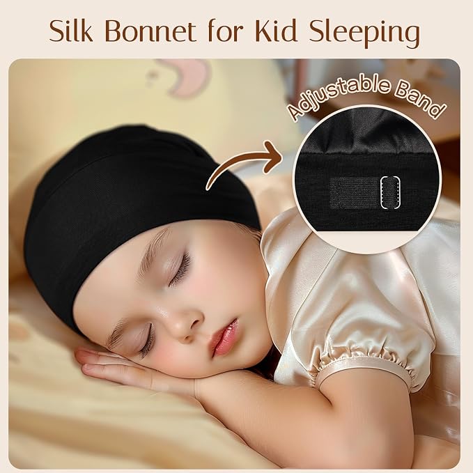 OLESILK Silk Toddler Bonnet 6-36 Months: 100% Mulberry Silk & Modal, Anti-Frizz - Image 4