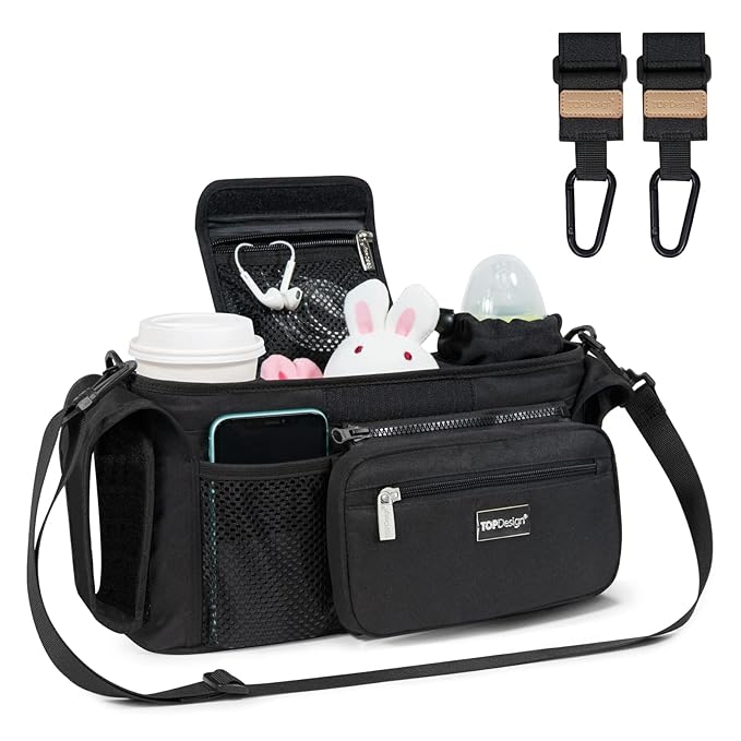 TOPDesign Universal Baby Stroller Organizer, Stroller Caddy by TOPDesign