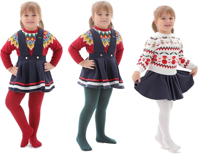 EPEIUS Baby Girl Tights Thick Cable Knit Leggings Stockings Cotton Pantyhose - Image 2