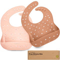 KeaBabies 2-Pack Silicone Baby Bibs by KeaBabies