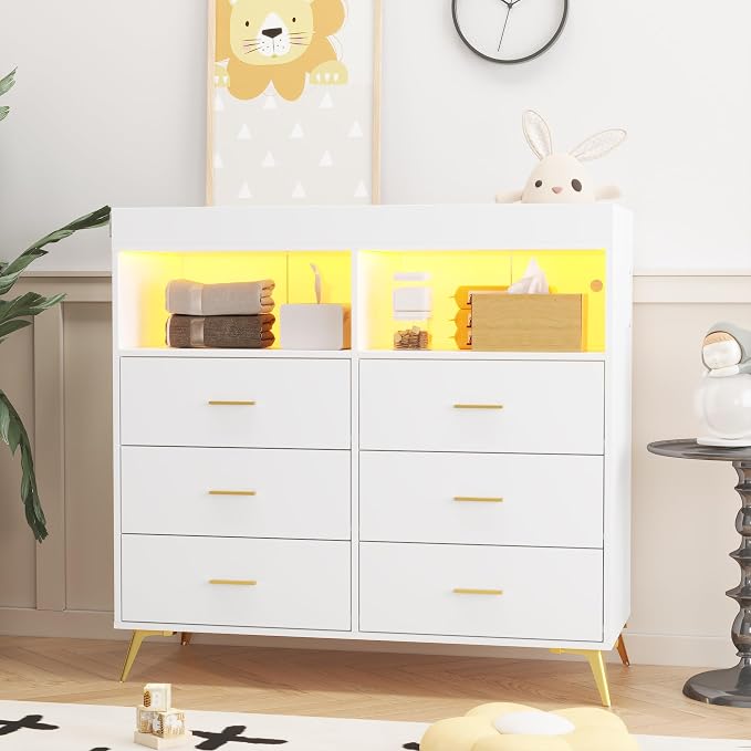 Changing Table Dresser with Drawers, Baby Dresser with Changing Table Top - Image 8