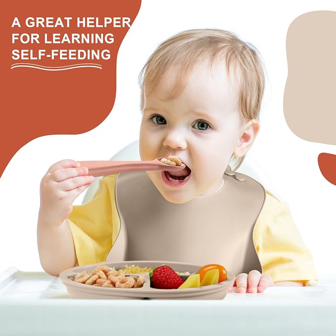 10 Pack Silicone Baby Feeding Set, Toddlers Led Weaning Feeding Supplies - Image 5