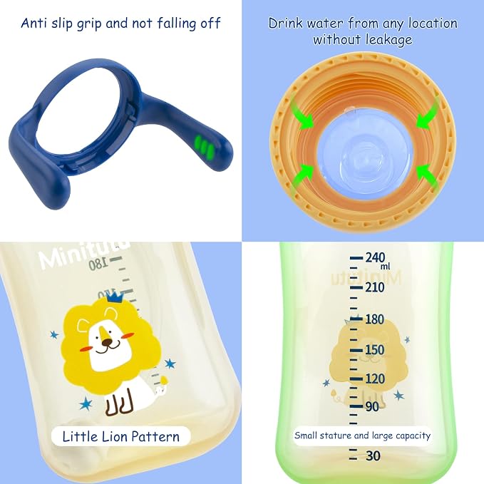 Qshare Sippy Cups For Toddlers, Weighted Straw Learner Cup - Image 7