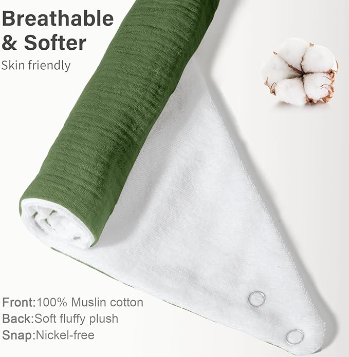 Muslin Baby Bibs, Soft Triangular Baby Bandana Drool Bibs - Image 3