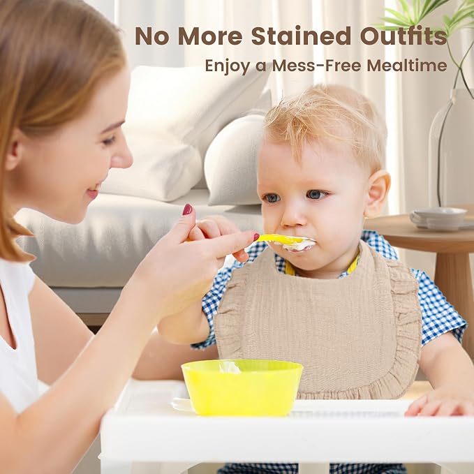 Oiomniv Muslin Baby Bibs, Toddler - Image 8