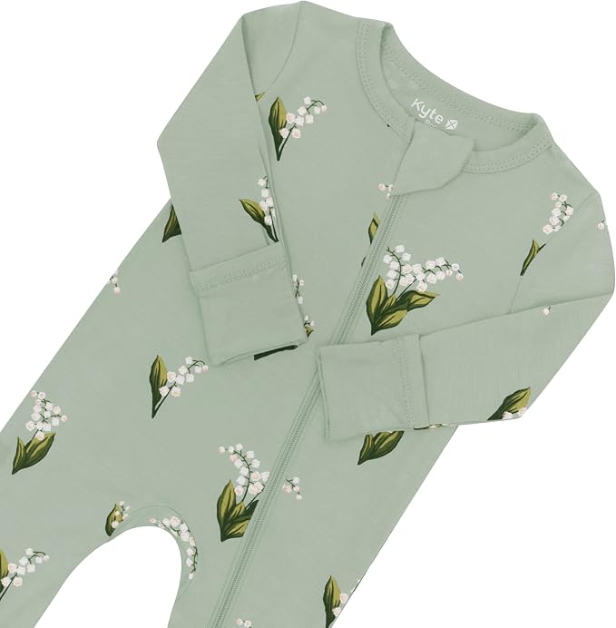 KYTE BABY Unisex Rayon Made From Bamboo Zippered Rompers 0-24 Months - Image 3