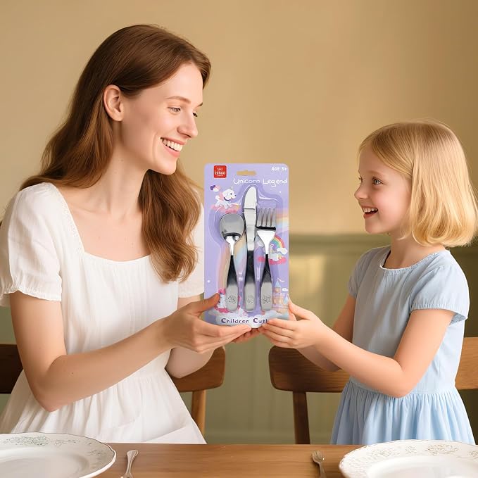 Lehoo Castle Toddler Utensils, Kids Silverware Set Stainless Steel, Metal - Image 8