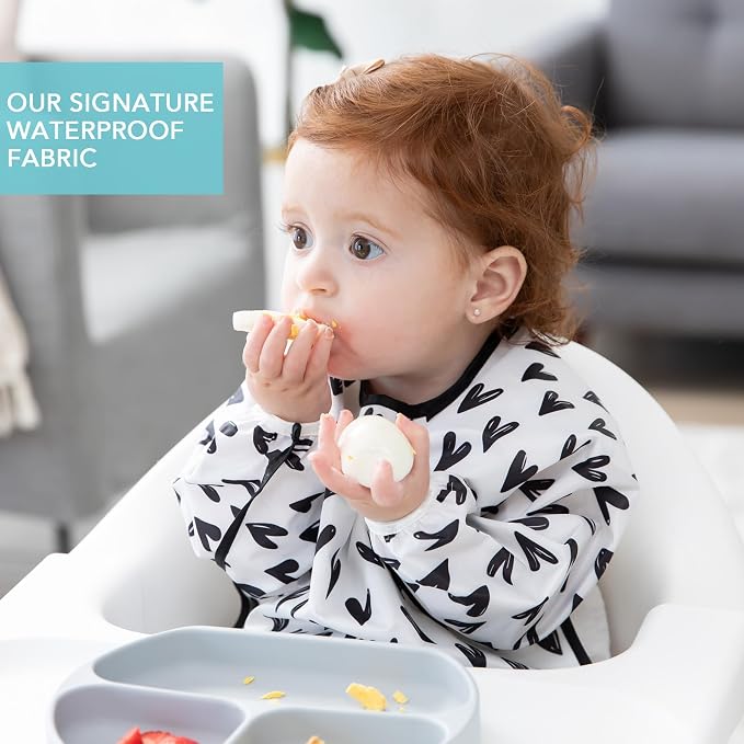 Bumkins Sleeved Bib for Girl or Boy, Baby and Toddler for 6-24 Months, - Image 3