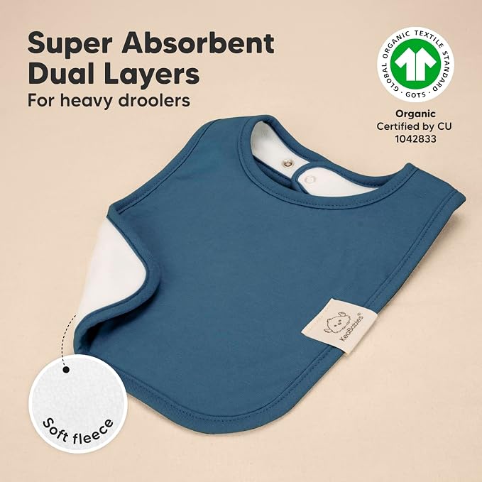 KeaBabies 8-Pack Organic Baby Bibs - Image 4