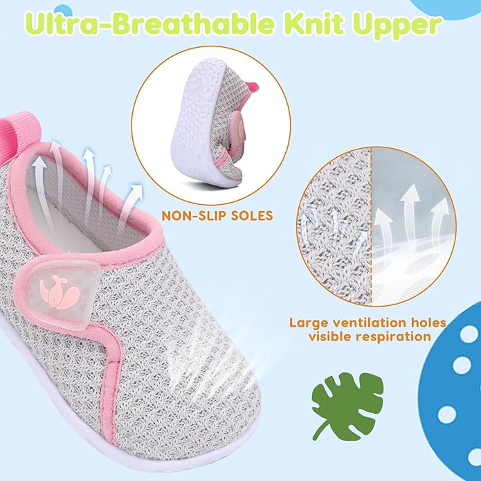 FEETCITY Baby Boys Girls First Walking Shoes Infant Sneakers Crib Shoes - Image 3