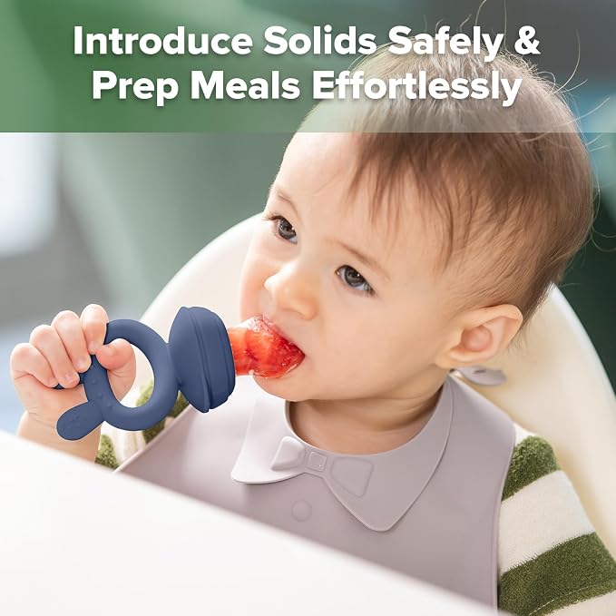 Haakaa Baby Fruit Food Feeder & Mini Freezer Nibble Tray Combo, Breastmilk - Image 2
