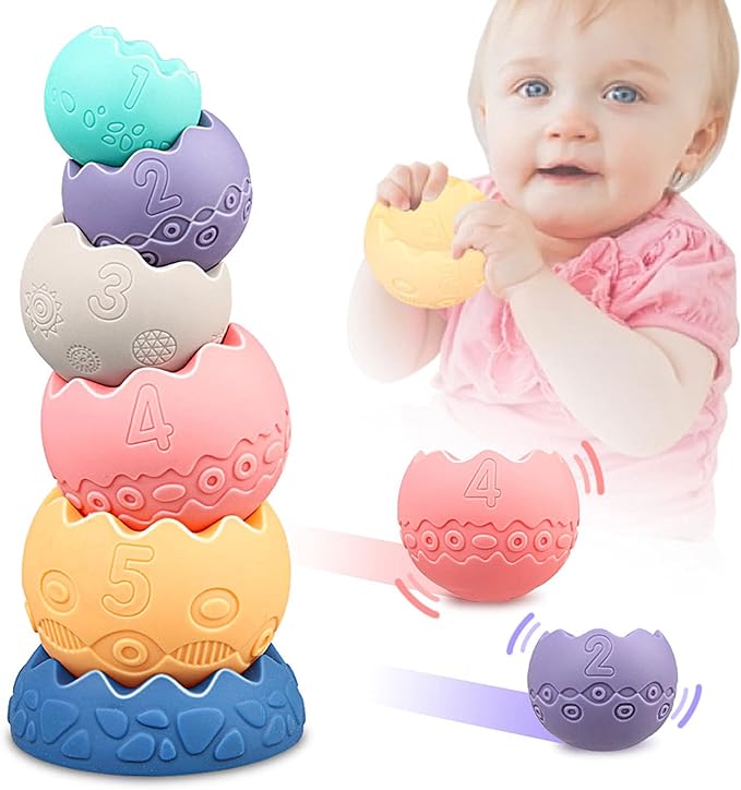 Stacking Balls Soft Toys for Babies 6 12 18 Months 1 Year Old Girls Boys - Image 6