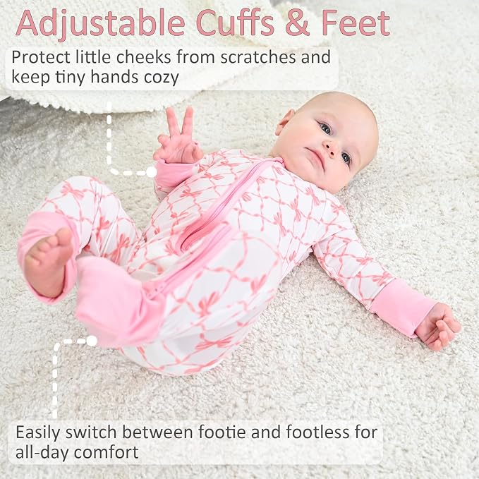 LollyBanks Baby Pajamas, 2-Way Zipper Romper, 95% Viscose Made from Bamboo and - Image 5