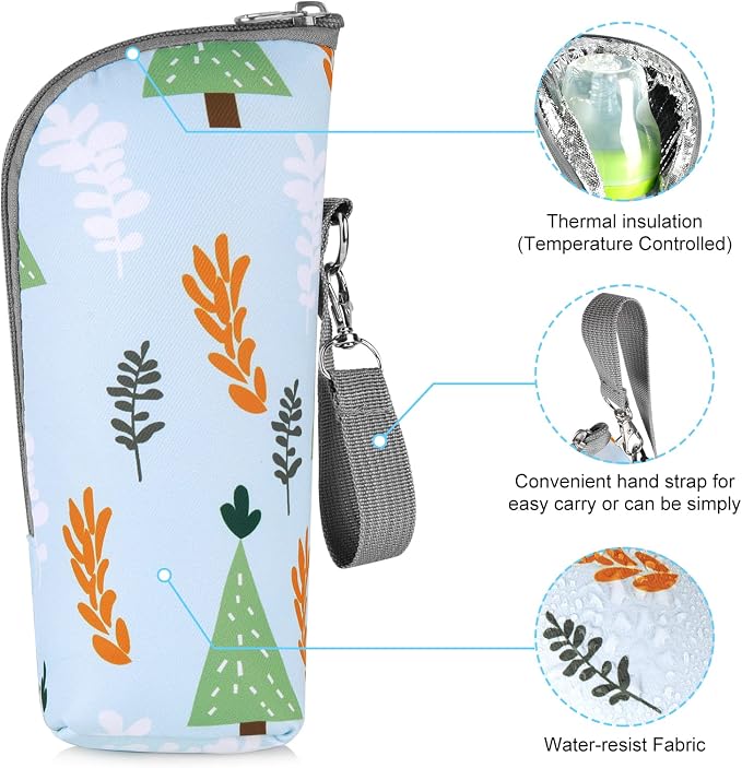 Accmor Baby Bottle Tote Bags, Insulated Breastmilk Cooler Bag, Nursing Bottle - Image 4