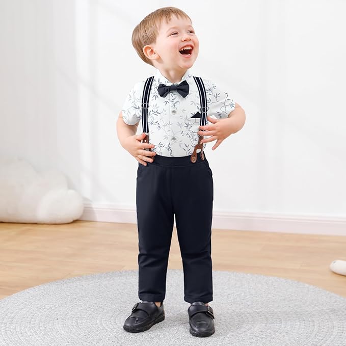 nilikastta Boy Suit Toddler Boy Outfit Boy Dress Shirt - Image 3
