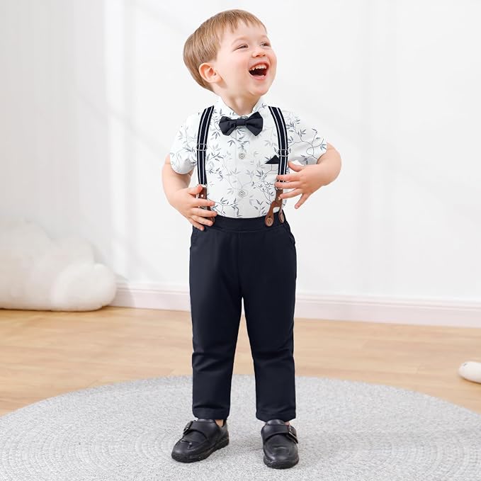 nilikastta Boy Suit Toddler Boy Outfit Boy Dress Shirt - Image 3