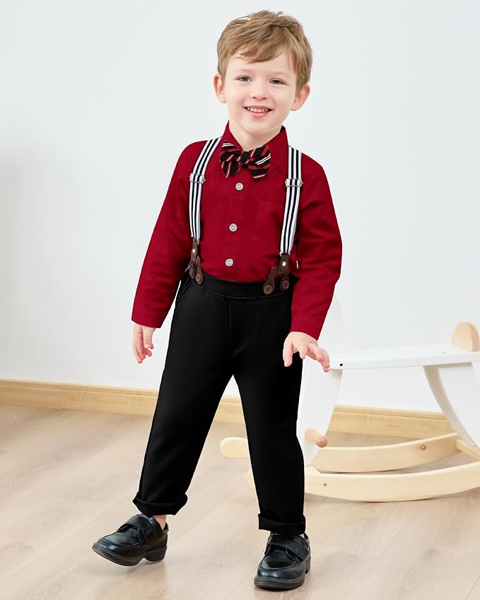 nilikastta Boy Suit Toddler Boy Outfit Boy Dress Shirt - Image 4