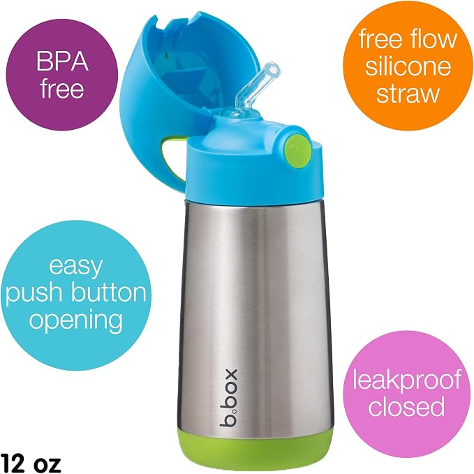 b.box 12 oz Insulated Water Bottle: Keeps Drinks Cold up to 8 Hours, Warm up to - Image 3