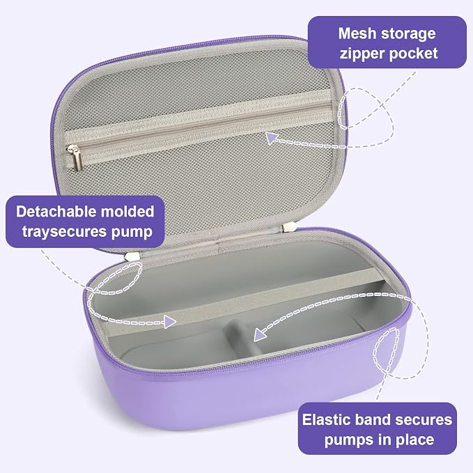 Wearable Breast Pumps Carrying Case, Hard Shell Breast Pump Bag - Image 3