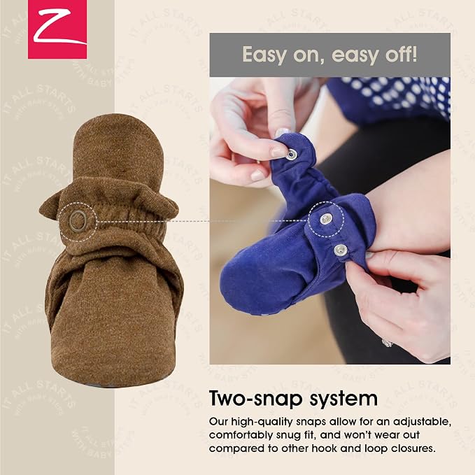 Zutano Organic Baby Booties Newborn Infant, Lost Baby Socks Solution, 18-24 - Image 3