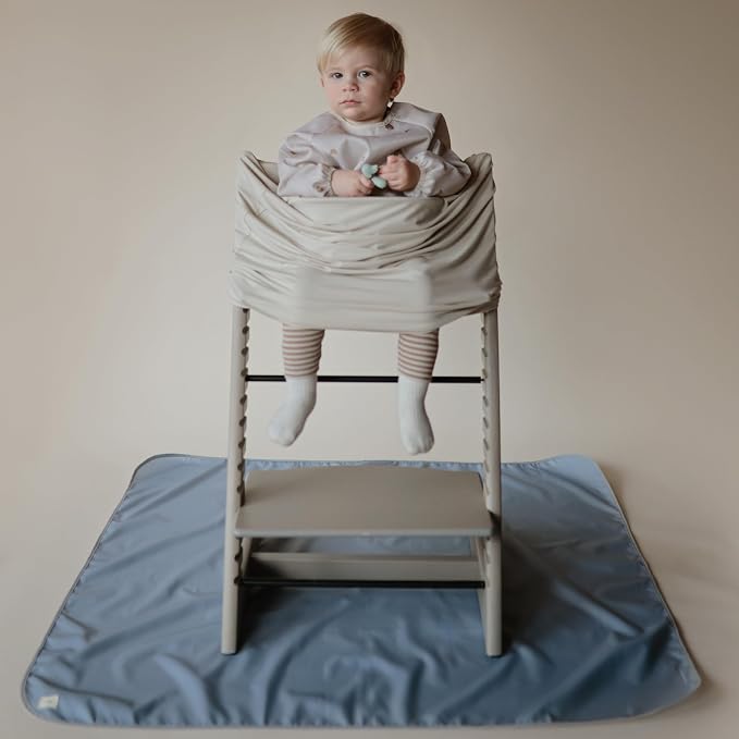 mushie Long Sleeve Baby Bib | Water Resistant Adjustable Fit - Image 7
