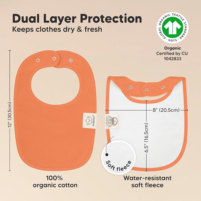 8-Pack Organic Baby Bibs for Boys, Girls - Image 3