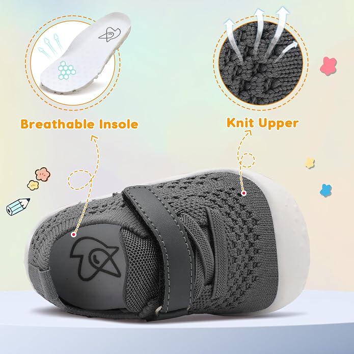 LeIsfIt Baby Shoes Girls Boys First Walking Shoes Infant Sneakers Crib Shoes - Image 5