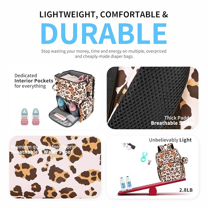 KABAQOO Diaper Bag Backpack - Image 4