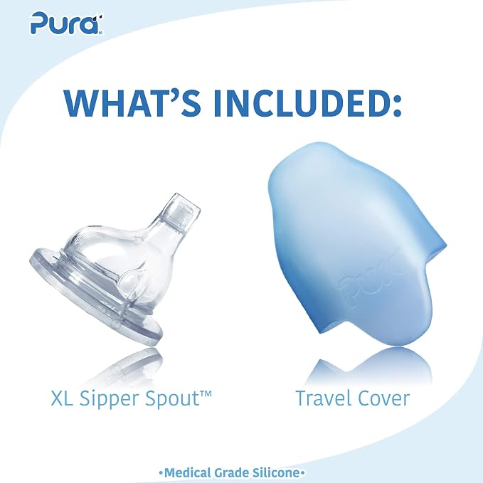 Pura Kiki 9oz/260ml Stainless Steel Insulated Sippy Bottle w/Sleeve, - Image 2