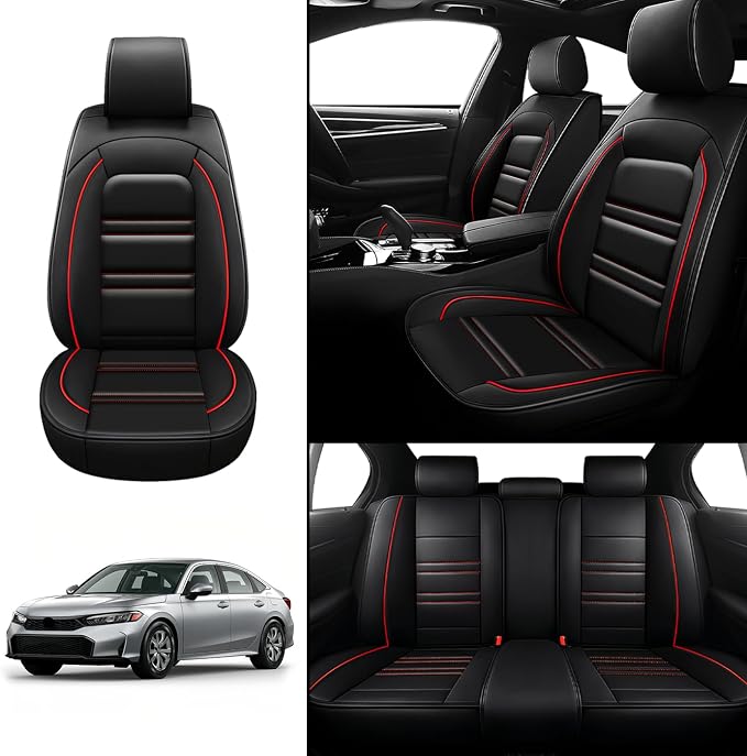 Seat Covers for Honda Civic 2001-2025 | 5-Seats Leather Seat Covers - Image 2