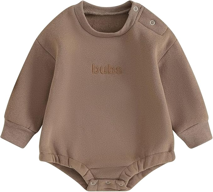 VISGOGO Newborn Infant Baby Boy Girls Oversized Romper Little Dude Sweater by VISGOGO