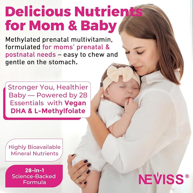 Prenatal Multivitamin Gummy for Women w/Methylfolate 1mg, Iron Choline Omega-3 - Image 4