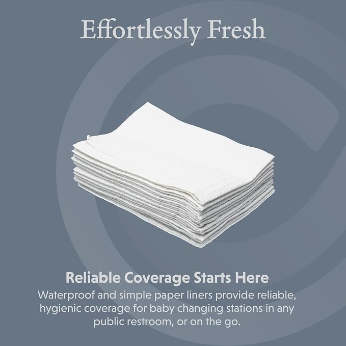 Foundations 2-Ply Disposable Non-Waterproof Baby Changing Station Liner Refills - Image 2
