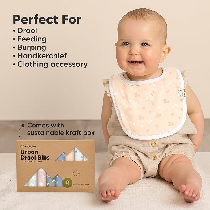 8-Pack Organic Baby Bibs for Boys, Girls - Image 7