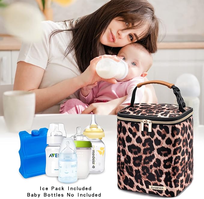 BreastMilk Cooler Bag with Ice Pack Fits 4 Baby Bottles Up to 9 Ounce, Baby - Image 6