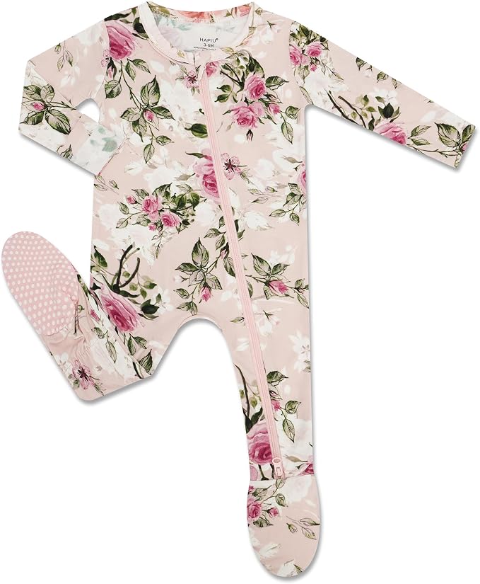 HAPIU Rayon from Bamboo Baby Footed Pajamas, 2 Way Zipper YKK, Footie by HAPIU