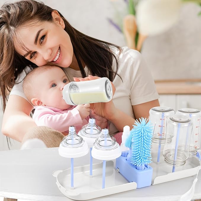 Portable Baby Bottle Brush Set, 7-in-1 Travel Baby Bottle Cleaning Kit - Image 7
