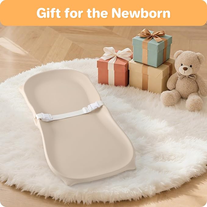 Baby Changing Pad Wipeable & Waterproof, Soft & Non-Slip Adjustable Safety Belt - Image 7
