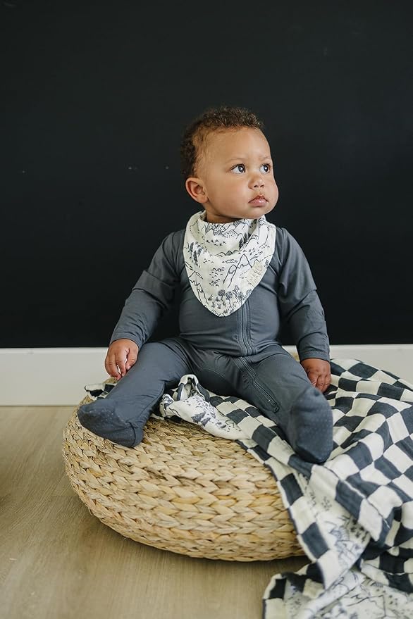Mebie Baby Muslin Cotton Bib, 3 pack, Baby Bib Set - Image 3